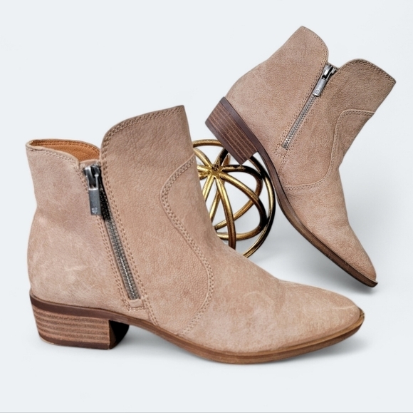Lucky Brand Tayti Leather Ankle Boots Size 6.5 - Picture 1 of 14